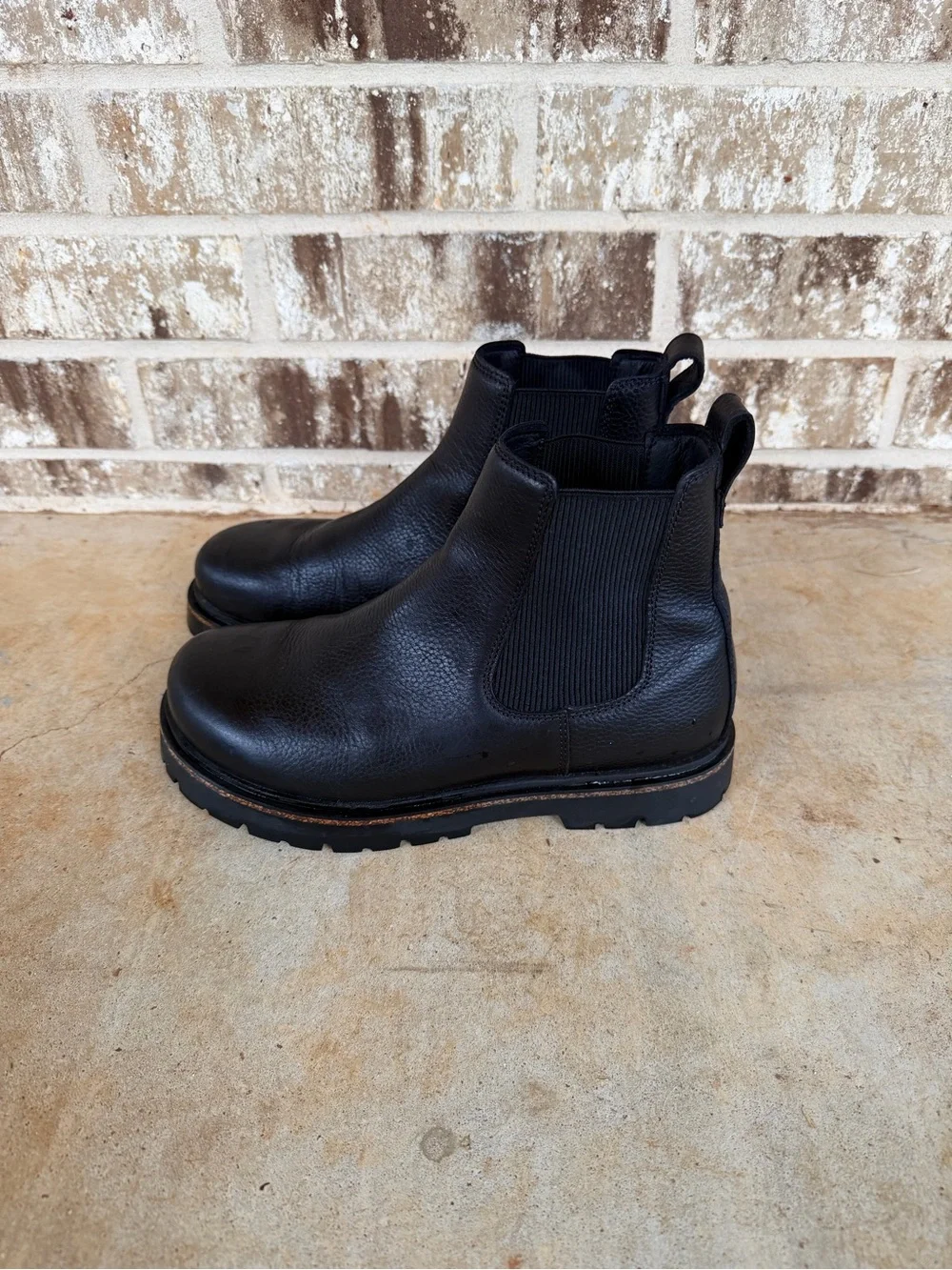 Birkenstock 39 100% Leather Black Boits - Picture 3 of 11